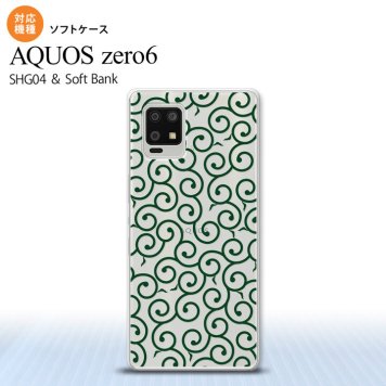 SHG04 SHG04 ZERO6 AQUOS zero6 スマホケース ソフトケース 唐草 クリア 緑 メンズ レディース nk-zero6-tp1129