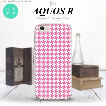 【SH03J】【スマホケース/スマホカバー】【アクオス R】SH03J スマホケース AQUOS R SH-03J カバー アクオス R 千鳥柄 ピンク白 nk-sh03j-902【メール便送料無料】