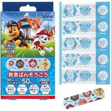 パウ・パトロール 救急絆創膏(ばんそうこう) M 50枚入 スケーター ※送料無料(ポスト投函)