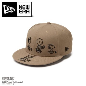 ニューエラ ゴルフ キャップ 9FIFTY PEANUTS ピーナッツ メッセージ ブリティッシュカーキ NEW ERA (14344508) お誕生日祝い お祝い 記念品 お父さん 父の日 彼氏 男性 30代 40代 50代 60代 還暦祝い 敬老の日  人気プレゼント プレゼント