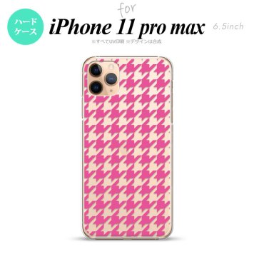 iPhone11ProMax iPhone11pro max スマホケース ハードケース 千鳥 格子 大 ピンク クリア メンズ レディース nk-i11pm-918