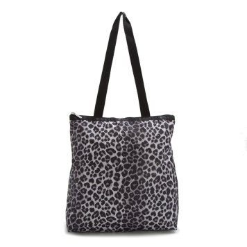 レスポートサック LeSportsac バッグ トートバッグ 肩掛けバッグ 3531 E803 EASY MAGAZINE TOTE イージー マガジントート WHITE LEOPARD ブラック+グレー系