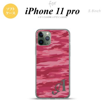 iPhone11Pro iPhone11 Pro スマホケース ソフトケース タイガー 迷彩 A ピンク +アルファベット メンズ レディース nk-i11p-tp1162i