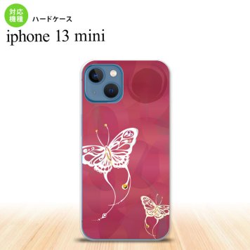 iPhone13mini iPhone13 mini ケース ハードケース 蝶 和柄 ピンク  nk-i13m-1552