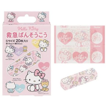 ハローキティ パステルカラフル 救急絆創膏(ばんそうこう) Sサイズ 20枚入り スケーター ※送料無料(ポスト投函)