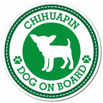 CHIHUAPIN チワピン グリーン 肉球 カーサイン 車 マグネットステッカー 犬 マグネット 強力 直径13cm 丸型 おしゃれ かわいい ドラレコステッカー 安全対策 危険運転 煽り運転 アニマル 動物 犬種別 屋外 防水 屋内 肉球マーク
