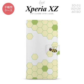 【手帳型 スマホ カバー ケース】【SO01J】【エクスペリア XZ 】手帳型 ケース SO-01J スマホ カバー XPERIA XZ エクスペリア ハニー 緑B nk-004s-so01j-dr1684【メール便送料無料】