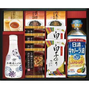 ヤマサ鮮度しょうゆ フリーズドライ 調味料ギフト [26-2901-090] CR-40 鮮度しょうゆ おみそ汁 キャノーラ油 白子のり 詰め合わせ 贈り物 御中元 御歳暮 内祝い 出産 結婚 お返し ギフト