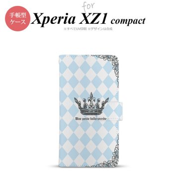 【手帳型 スマホ カバー ケース】【SO02K】【エクスペリア XZ1】手帳型 ケース SO-02K スマホ カバー Xperia XZ1 Compact エクスペリア 王冠 青 nk-004s-so02k-dr1452【メール便送料無料】