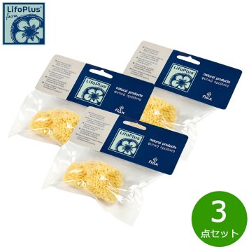 LifoPlus ナチュラルシースポンジ スモール 3点セット