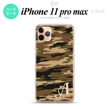 iPhone11ProMax iPhone11pro max スマホケース ハードケース タイガー 迷彩 A 茶 +アルファベット メンズ レディース nk-i11pm-1170i