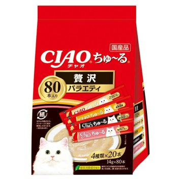 いなば CIAO ちゃおちゅ～る 贅沢バラエティ 猫用 14g×80本
