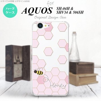 【SH04H】【スマホケース/スマホカバー】【アクオス ゼータ】SH04H スマホケース AQUOS ZETA SH04H カバー アクオス ゼータ ハニー クリア×ピンク nk-sh04h-1687【メール便送料無料】