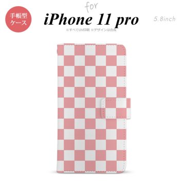 iPhone11Pro iPhone11 Pro 手帳型スマホケース カバー スクエア 白 ピンク  nk-004s-i11p-dr765
