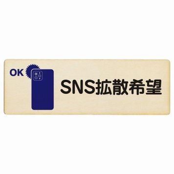 SNS拡散希望 プレート 木製 長方形 18x6cm 映え 安全対策 注意喚起 警告 お願い サインプレート ピクトサイン 表示 案内 場所 看板 施設 おしゃれ シンプル