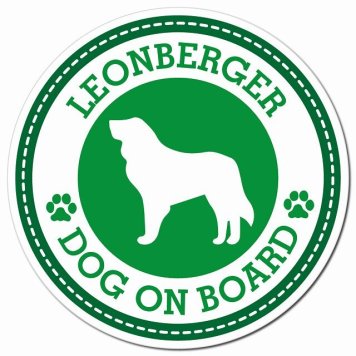 LEONBERGER レオンベルガー グリーン 肉球 カーサイン 車 マグネットステッカー 犬 マグネット 強力 直径13cm 丸型 おしゃれ かわいい ドラレコステッカー 安全対策 危険運転 煽り運転 アニマル 動物 犬種別 屋外 防水 屋内 肉球マーク
