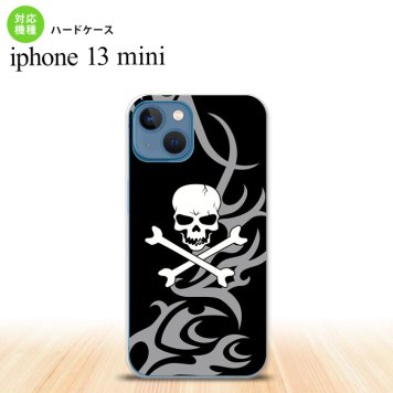 iPhone13mini iPhone13 mini ケース ハードケース ドクロ 白 グレー  nk-i13m-870