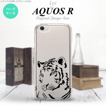 【SH03J】【スマホケース/スマホカバー】【アクオス R】SH03J スマホケース AQUOS R SH-03J カバー アクオス R 虎(アップ) クリア×黒 nk-sh03j-564【メール便送料無料】
