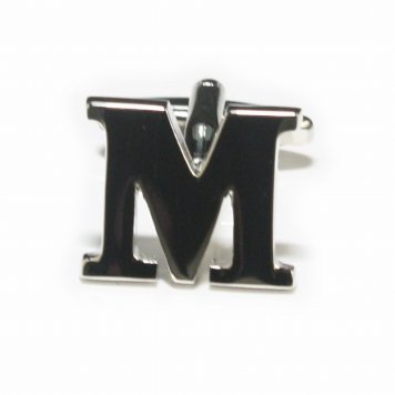 鎌倉カフス工房 アルファベットMカフスボタン（バラ売り）・カフリンクス メンズ  cf319 結婚式 旦那 プレゼント ギフト 彼氏 父の日 誕生日プレゼント