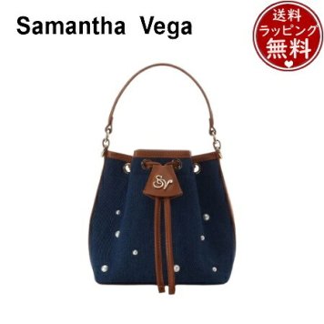【無料ラッピング】 サマンサベガ Samantha Vega ショルダーバッグ ロゴ金具 デニム巾着バッグ パール 2WAY レディース ブランド 正規品 新品 ギフト プレゼント 人気 おすすめ 誕生日 記念日 クリスマス 送料無料 svg522271