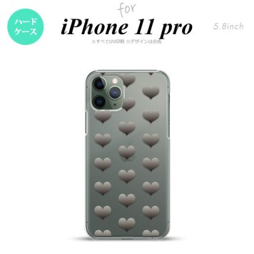 iPhone11Pro iPhone11 Pro スマホケース ハードケース ハート A グレー メンズ レディース nk-i11p-016