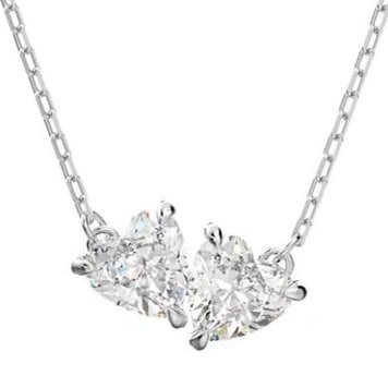 スワロフスキー　SWAROVSKI　ネックレス　5517117　Mesmera　(メスメラ）　ペンダント　シルバー　クリスタル　ツイン ハート