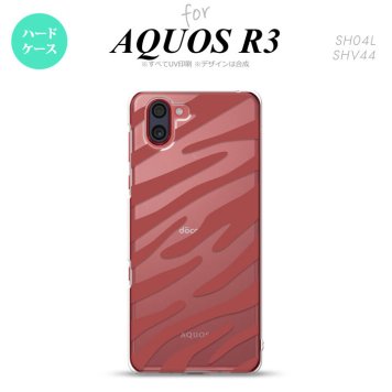 SH-04L SHV44 R3 AQUOS R3 スマホケース カバー ゼブラ 赤 nk-r3-023