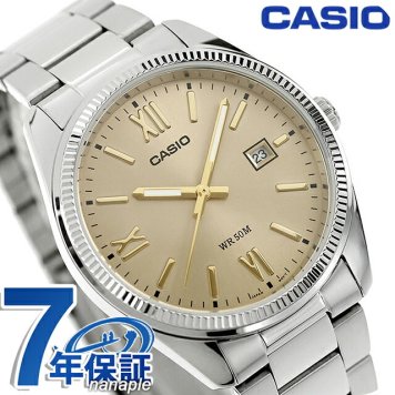 カシオ チープカシオ CASIO スタンダード クォーツ 電池式 MTP-1302DD-9AV 海外モデル メンズ チプカシ 腕時計 ブランド アナログ ベージュ