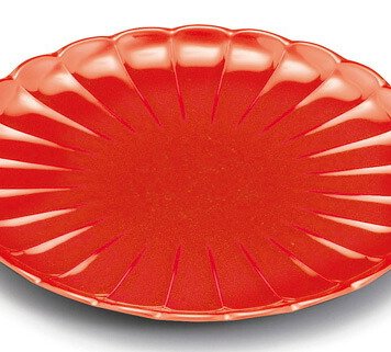 6寸菊皿　洗朱 インテリア 漆器 盆 カタログギフト 景品 粗品
