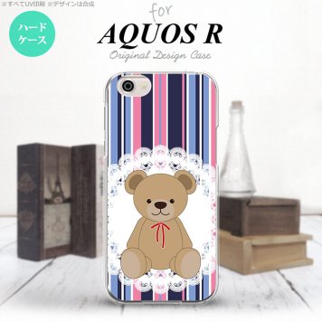 【SH03J】【スマホケース/スマホカバー】【アクオス R】SH03J スマホケース AQUOS R SH-03J カバー アクオス R くま(B) 青×ピンク nk-sh03j-759【メール便送料無料】