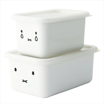 「ミッフィーフェイス」深型角容器2点セット MFF-2DSM  キッチン キッチン雑貨  内祝 内祝い お祝 御祝 記念品 出産内祝い プレゼント 快気祝い 粗供養 引出物