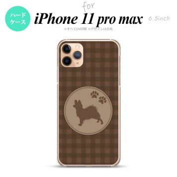 iPhone11ProMax iPhone11pro max スマホケース ハードケース 犬 パピヨン 茶 メンズ レディース nk-i11pm-817