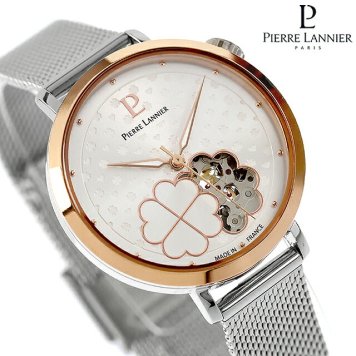 ピエールラニエ エスペランサ 自動巻き 腕時計 ブランド レディース オープンハート Pierre Lannier P146H721 アナログ ホワイト 白