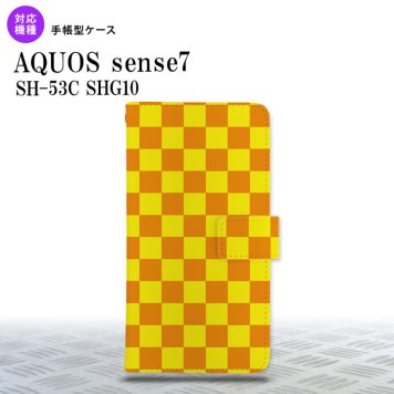 sense7 sense7 手帳型スマホケース カバー スクエア 黄 オレンジ 2022年 11月発売 nk-004s-sens7-dr767