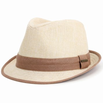 メンズ ハット シンプル ステットソン stetson Cloth Fedora 帽子 ふはく 織物 中折れ帽 紳士 布帛 サマーハット インポート ブランド 春 夏 リボン ベージュ ティー 帽子通販 男性 誕生日 ギフト 父の日 プレゼント ラッピング