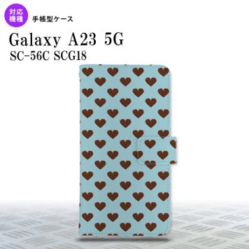 Galaxy A23 GalaxyA23 手帳型スマホケース カバー ハート 青 2022年 10月発売 nk-004s-a23-dr172