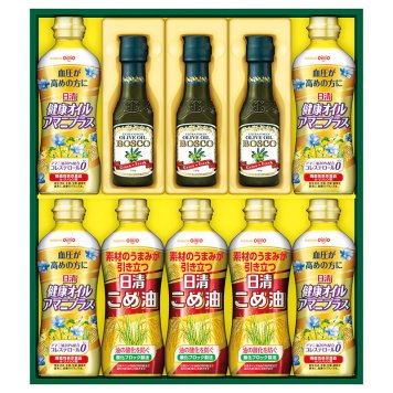 日清オイリオ ボスコ&バラエティオイルギフト  ／オリーブオイル 油 調味料 食品 結婚祝い プレゼント ギフト 結婚内祝い 出産祝い 出産内祝い 送料無料 2026 送料無料 ギフト プレゼント プチギフト 内祝い 快気祝い 出産祝い 結婚祝い 引出物 新築祝い お返し
