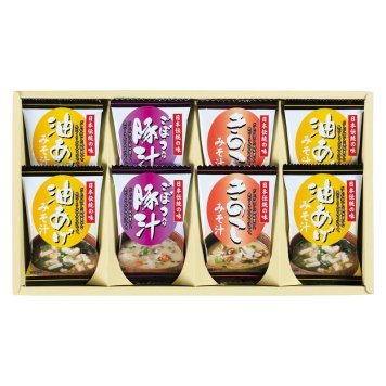 フリーズドライ「お味噌汁三種の味詰合せ」  ／お吸い物 和風惣菜 惣菜・レトルト 食品 お中元 御中元 ギフト 暑中 残暑 お盆 初盆 新盆 お供 御供 ギフト 2026 送料無料 ギフト プレゼント プチギフト 内祝い 快気祝い 出産祝い 結婚祝い 引出物 新築祝い お返し