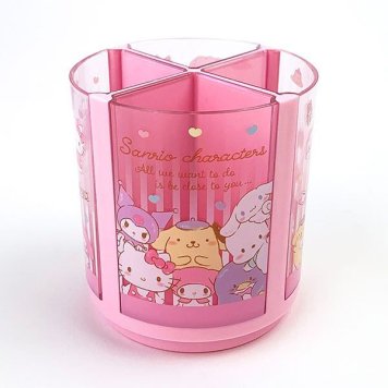 サンリオキャラクターズ 回るペンスタンド ペン立て ピンク