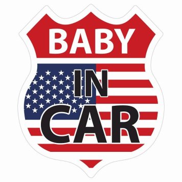 BABY IN CAR ステッカー アメリカ国旗 ルート66 カーステッカー シール sticker 安全対策 あおり運転 かっこいい おしゃれ かわいい 車ステッカー ステッカー 車 サインステッカー ドライブ 防水 屋外 屋内 カーサイン