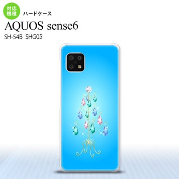 SH-54B SHG05 AQUOS sense6 スマホケース ハードケース ツリーイヤリング 青 メンズ レディース nk-sens6-633