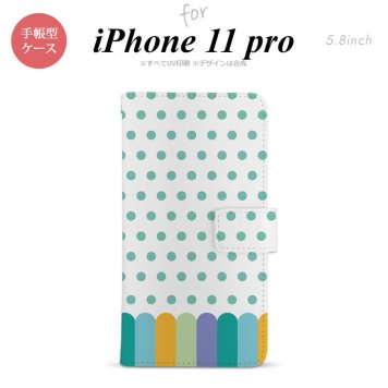 iPhone11Pro iPhone11 Pro 手帳型スマホケース カバー クレヨン 緑  nk-004s-i11p-dr1434