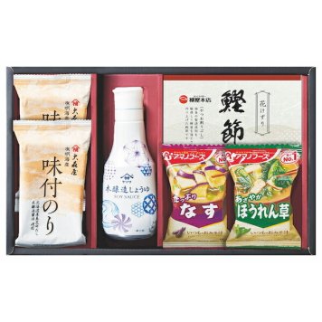 ヤマサ本醸造しょうゆ&大森屋味付のりギフト NYO-BO 内祝い お祝い 出産祝い 結婚祝い お供え 粗供養 満中陰志 香典返し お返し お礼 快気祝い お見舞い 挨拶 法事 お彼岸 敬老の日 ギフト プレゼント 粗品 景品 手土産
