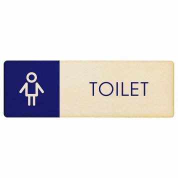 トイレ プレート 木製 男 I1 長方形 18x6cm ドア サインプレート ピクトサイン トイレマーク表示 案内 注意 施設 御手洗 TOILET おしゃれ シンプル 安全対策