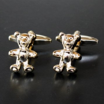 鎌倉カフス工房 テディベア カフスボタン・カフリンクス メンズ  ed086 結婚式 旦那 プレゼント ギフト 彼氏 父の日 誕生日プレゼント
