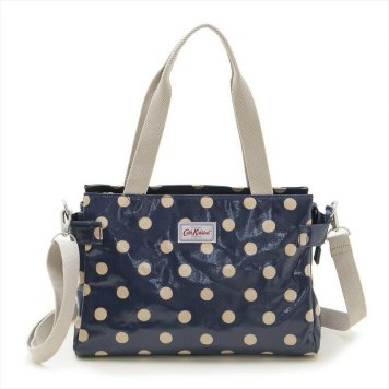 キャスキッドソン Cath Kidston バッグ ショルダーバッグ 787055 Brooke Shoulder Bag ブルックショルダーバッグ Navy Button Spot ドット柄ネイビー