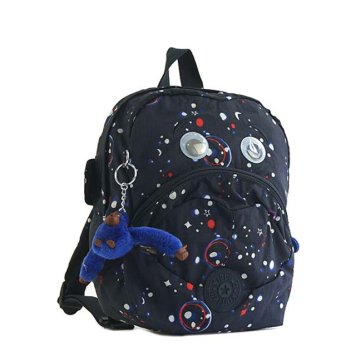 キプリング Kipling リュックサック キッズ K08568 38M FAST ファスト バックパック モンキー GALAXY PARTY ブルー系スペース柄マルチ