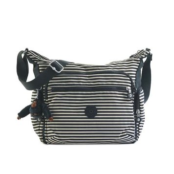 キプリング Kipling ショルダーバッグ K15255 09T GABBIE ギャビー 斜めがけバッグ MARINE STRIPY B ネイビー＋ホワイト ボーダー柄