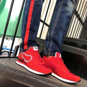 URBAN SUN アーバンサン 国内正規品 アランランニングモデル　ローカットスニーカー〈レッド〉alain110 メンズ イタリア製