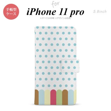 iPhone11Pro iPhone11 Pro 手帳型スマホケース カバー クレヨン 青  nk-004s-i11p-dr1433